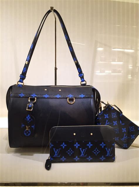 dark blue lv bag|louis vuitton blue bag monogram.